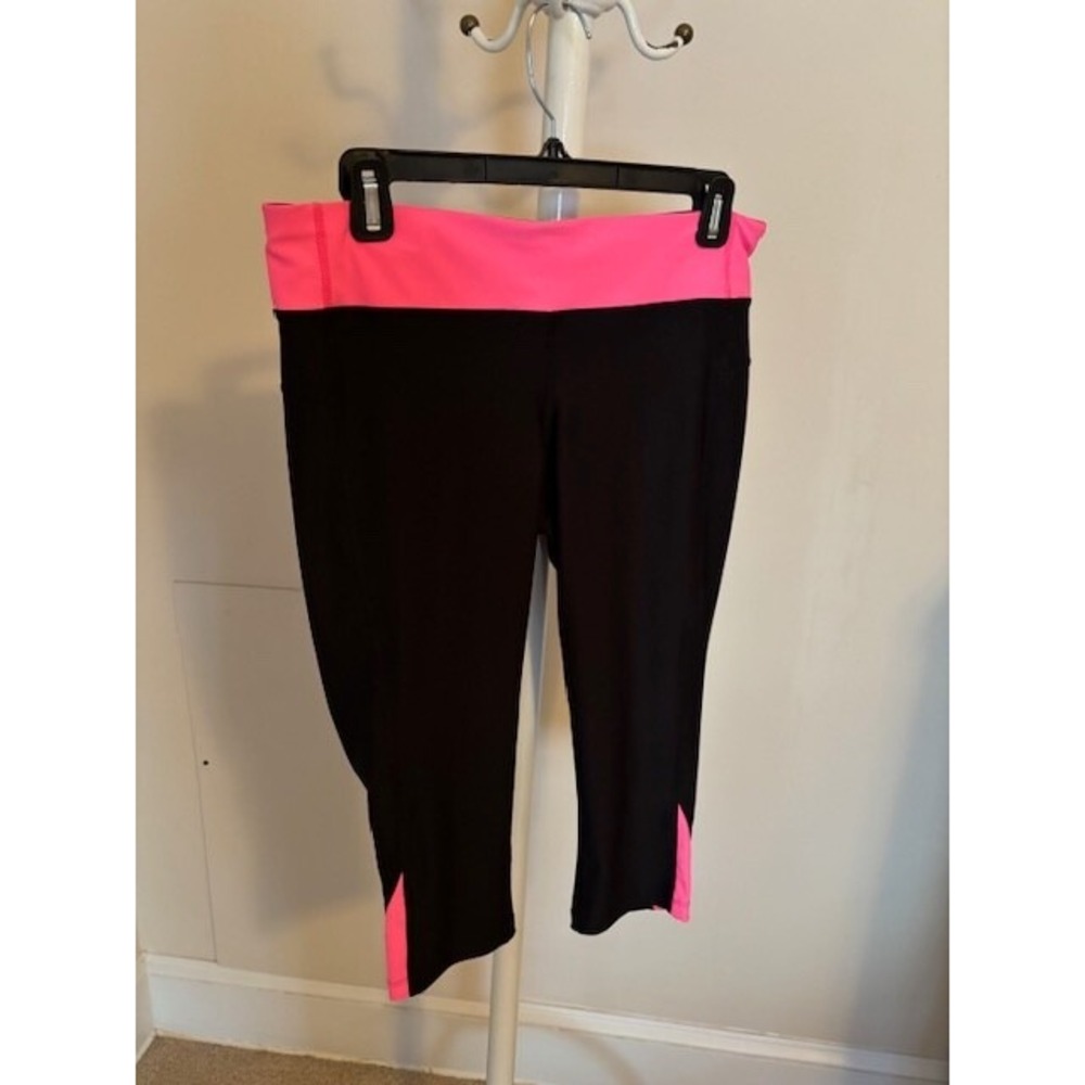 Womens Xersion JCP Leggings Black Pink Size Medium Fitted